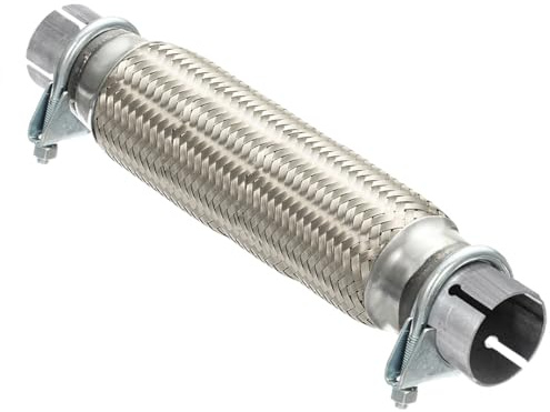 MOCNT Tubo Flessibile di Scarico per Auto con 2 Fascette 51mm X 250mm/350mm Tubo di Riparazione Giunto Flessibile Intrecciato Tubo Flessibile Scarico Marmitta Connettore