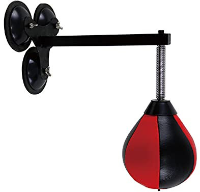Hanging Door/Wall Punching Bag with Stand, Kids Teenagers Child Adult Punching Ball Speed Bag, Inflatable Leather Boxing Ball, Adjustable Height Speed Ball-D
