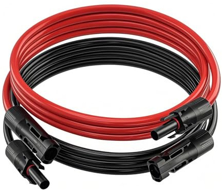 Solarkabel Verlängerung,4mm² 1/2/3/5/10m Verlängerung,Photovoltaik Solarkabel,Verbindungskabel Solarstecker,IP67 wasserdichtem Stecker (4 mm²/1 m)