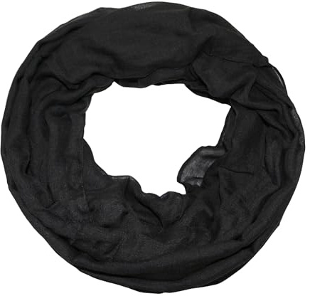 beybey® Basic Damen Loopschal aus Viskose & Baumwolle und in vielen Farben. Perfekte Geschenkidee! (schwarz)