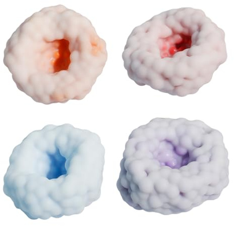 4 palline da stress, per bambini, Fufu Squishy, Taba Squishy, palla antistress per adulti, con perle, per bambini e adulti
