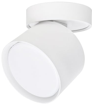 LED Aufbauspot Flach 230V Ø84x90mm Drehbar und Schwenkbar Weiß Matt inkl. 8,5W GX53 Leuchtmittel Warmweiß 2800K 670LM Aufbaustrahler Deckenspot Deckenleuchte Aufputz