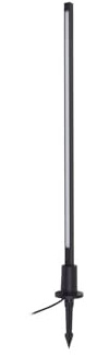 Lindby Neano LED Outdoor Light (Modern) in Black Aluminium (1 Bulb) - Path Light Bollard Light Path Lamp Base Light