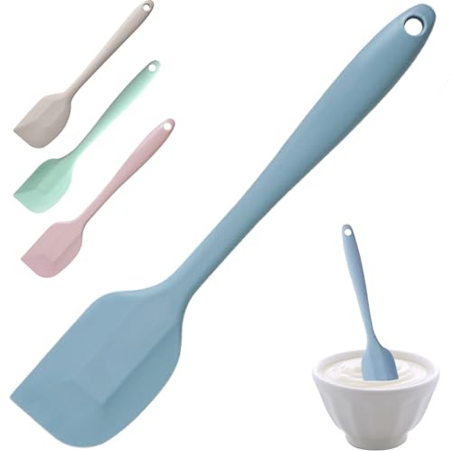 Littl Spatola in silicone da 21,1 cm, mini raschietti in gomma resistente al calore, per cucinare, spatole antiaderenti con design senza cuciture, piccoli utensili da cucina per mescolare marmellate