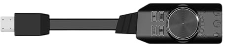 Carte son USB avec son surround virtuel 7.1 pour PC Gaming Gamer Adaptateur son externe USB Installation rapide
