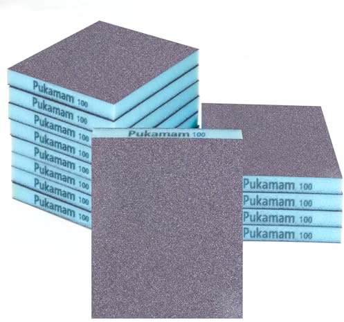 12 st slipsvamp-set 100 slipdynor, kurs/medium/finslipblock, vått och torrt sandpapper för metall, trä, vägg, bil, möbler