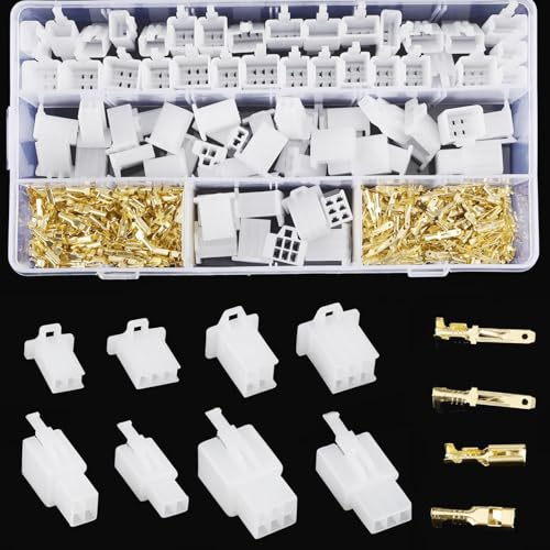 Set di 480 connettori a spina piatta 2 3 4 6 poli spina per auto, 2,8 mm, maschio, femmina, per auto, moto, bicicletta, barche