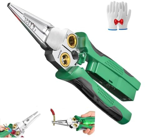 8-in-1-Abisolierzange mit Spannungsprüfer, Elektrisches Abisolierwerkzeug zum Schneiden und Ziehen von Zangen, Elektriker-Reparaturwerkzeug, 8 in 1 Wire Stripper with Voltage Tester