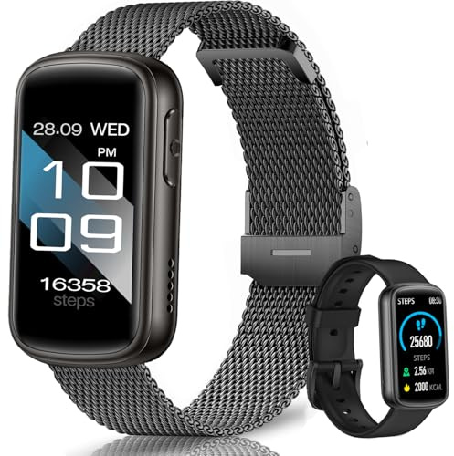 Fitoncloud Smartwatch Damen Herren, 1,47 Smart Watches mit BLE5.3 Anrufe/Nachricht, Pulsuhr/Schlafmonitor/Schrittzähler/147 Sportmodi Fitness Tracker, Wasserdicht IP68 Sportuhr für Android iOS Handy