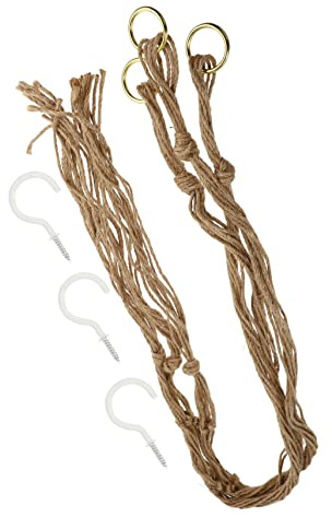 HANABASS 3 Set Cestino per Piante Appeso in Ganci Decorazione per Ed Esterni Fioriera per e Moderno e Naturale