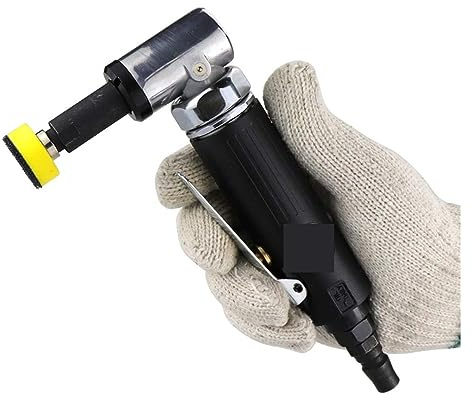 Pulidora húmeda, Amoladora neumática de 1 pulgada, máquina pulidora de papel de lija, amoladora de punto de polvo, amoladora de piezas automotrices(Nero)
