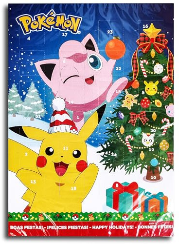 Pokemon- Adventskalender mit 24 Vollmilchschokoladen-Figuren Weihnachtskalender Schoko Scholaden Kalender