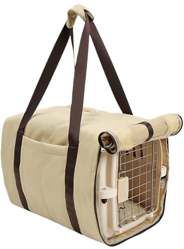 Hundekäfig-Abdeckung, Schutz für Hundekäfig, mit Griffen, Reiseabdeckung mit Netzfenster und Rutschfester Unterseite, für, Katze, Flugzeug