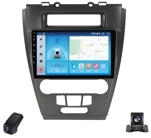 Car Radio Touchscreen for Ford Mondeo 2009-2012 9-Inch Car Stereo Multimedia Player/Wireless CarPlay/Android Auto/Bluetooth/GPS/FM Radio/WIFI/SWC/Rear View Cam/ADAS DVR(X1)