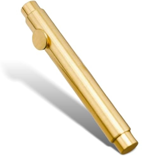 Janasiba Mini bolígrafo de bolsillo pequeño de Brass corto y compacto, estilo vintage, para viajes, con 4 recambios D
