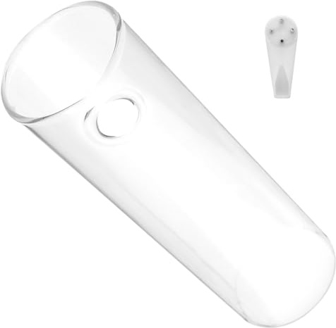 TOPPERFUN Moderne Zylindrische Glas Wandvase zum Aufhängen mit Glatter Oberfläche und Feiner Verarbeitung für Pflanzen und Blumen im Wohnzimmer