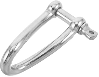 Abaodam Manille Marine Torsadée en Acier Inoxydable 10 Mm Manille de Gréement Résistante pour Navigation de Plaisance Acier INOX Compatible Yacht et Voile