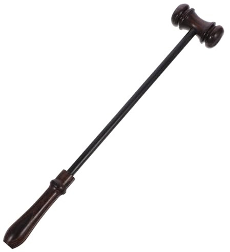 Luxshiny Marteau de Juge en Bois D'ébène Finition Lisse, Pratique et Confortable, pour Ventes aux Enchères et Usage Judiciaire