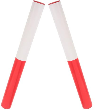 BIUDECO Bastones de Atletismo, 2 Piezas de Plástico Abs Ligero de 30 Cm, Color Vibrante para Carreras y Entrenamiento al Aire Libre, Equipo para Pista y Campo
