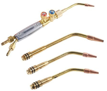 Professionelles Oxy Acetylen Schweißbrenner Set mit Schneidheizdüsen für industrielle Metallarbeiten Zubehör für Autogen Acetylen Schweißbrenner