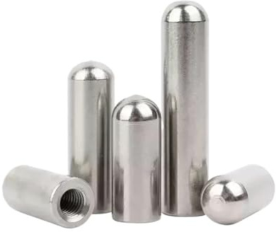 Gewindestift mit Rundkopf und Hohlschaft 304 Edelstahl M2-M8 Innengewinde Rundkopf Zylindrischer Hohlstift 20-80mm 2 Stk(80mm)