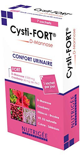 Cysti-Fort Urinaire 7 Jours NUTRIGÉE | D-Mannose, Cranberry, Bruyère, Hibiscus, Cuivre, Sélénium & Vitamine D3 | Infection Urinaire, Confort Urinaire Femme, Élimination & Immunité | 7 Sachets