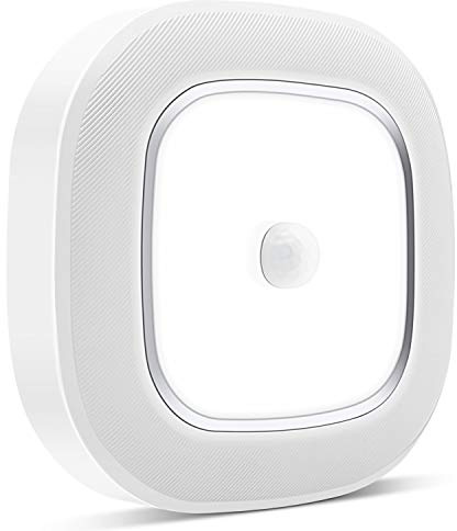 WhitePoplar Motion Sensor Ceiling Light Battery Operated, Wireless Motion Activated LED Light 300LM White Indoor Lights for Closet Cordless Stair Hallway Bedroom Pantry Shed Shower Light