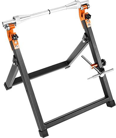 NEO TOOLS Statische Auswuchtmaschine für Motorradräder, Motorrad-Radauswuchtmaschine, tragbar, klappbar, maximaler Raddurchmesser 21, Achsdurchmesserbereich 14 bis 28 mm, Gewicht 3,9 kg, aus Stahl