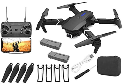 GPS Drone E88 Pro 4K Camera Foldable Live Video Drone RC Quadcopter Aircrafts with 2Battery (Color4)