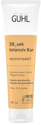Guhl Tratamiento intensivo en 30 segundos – Hidratación – 100 ml – Fórmula de cuidado altamente concentrada – Intensivo como un acondicionador – Rápido como un acondicionador – Sin siliconas