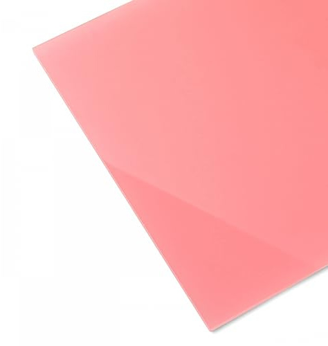 PLEXIGLAS® Satinice SC, 3 mm dick, 25 x 50 cm, Rosarot Transluzent (3H04SC) | Einseitig satiniertes Acrylglas mit transluzenter Wirkung; gut geeignet für Lichtobjekte, Modellbau, Displays und Zuschnitte