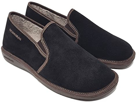 NORDIKAS - ZAPATILLAS DE CASA HOMBRE TOP LINE AFELPADO NEGRO