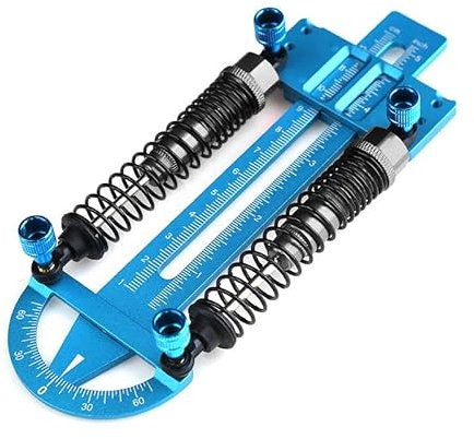 ABLOOX RC-Zubehör 3-in-1-Höhenmesser-Lineal Aluminium-Metallteile Rad RC-Straßenauto-Setup-Tool Chassis Sturzfahrt Dip-Winkel-Aufhängung Einfaches Spielzeug (Color : Blauw)