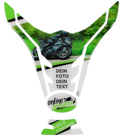 Tankpad Motorrad selbst gestalten Foto und Text Wunschmotiv kompatibel für Kawasaki Z900