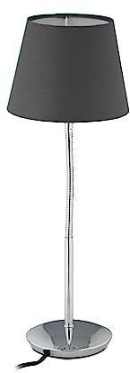 Relaxdays Tischlampe flexibel Nachttischlampe, grau