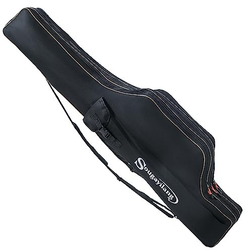 Sougayilang Angelruten-Tasche - 3-lagige Faltbare und tragbare Angelruten-Tasche für große Kapazität, Angelruten-Aufbewahrung und Angelgerät - 135cm-H