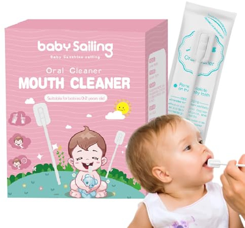 Shurzzesj Baby Zungenreiniger, Magergaze-Zahnfleischreiniger, tragbarer Zahnbürste, Zungenreiniger, Skim-Gaze, flexible Baby-Zahnbürste für Babys, Kinder, Zunge, Zahn, Mundpflege
