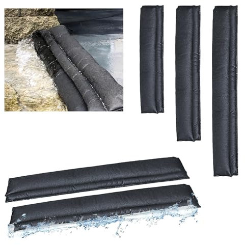 Estresen 2 pcs Sac de absorbeurs de Fuite d'eau, barrière Anti inondation activées par l'eau boudins Anti-inondation Sac de Sable pour Garage Maison Contre la Pluie Fuite d'eau 180x20cm