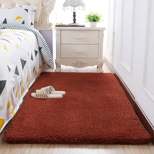 Blissbuilt Vintage Kurzflor Teppich Zottige Teppiche Schlafzimmer Shaggy Teppich Kurzflor Moderner - Schlafzimmer Teppich Modern Flauschig Weich waschbar Anti-Rutsch für Arbeitszimmer Büro