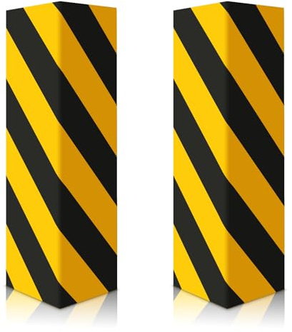 Lot de 2 Protections murales en Mousse pour parkings, garages, Bords muraux et Pare-Chocs, pour Voiture et Personne (Protection d'angle en éponge de Parking)