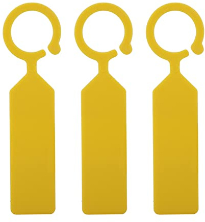 Culnflun Plastic Hanging Labels 100 PCS for Plant Tree, Easy to Clean and Reuse Reusable Ideal for Plant Identification Yellow