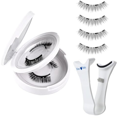 Magnetic Eyelashes Natural Look Kit With Applicator - No Glue Lashes for Travel and Parties, Confident Look