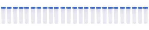 Xnuiasqe Lot de 25 tubes de centrifugeuse en plastique transparent de 50 ml avec graduation en plastique et bouchon à vis