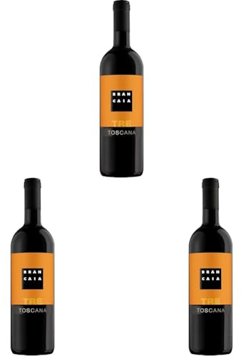 Brancaia Tre Sangiovese Wein trocken, 750ml (Packung mit 3)
