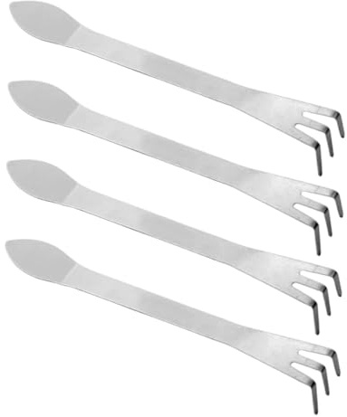 Garneck 4 Pezzi Rastrello Per Giardinaggio Piccolo in Acciaio Resistente Coltivatore Manuale Strumento Per Bonsai Diserbo e Allentamento Del Per Spazi Ristretti