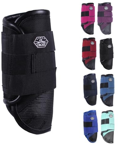 NETPROSHOP 1 Paar Eventing-Vorderbein-Gamaschen Technical Pferde Vielseitigkeitsgamaschen, Groesse:L, Farbe:Schwarz