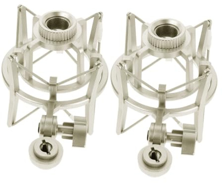 BESPORTBLE 2pezzi Supporto per Microfono Antiurto in Plastica Clip per Registrazione Supporto per Asta di Microfono da Tavolo Flessibile e Durevole