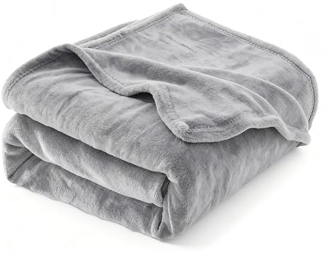AiTodos® Kuscheldecke Flauschig Decke Sofa – 200 x 150 cm, Mehrzweckdecke für Sofa, Bett und Büro, Weich, Warm und Maschinenwaschbar (Grau)