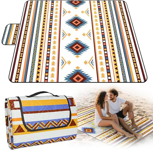 KIMIGO Telo da Picnic 200x200 CM - Coperta Morbida,Coperta da Picnic,Portatile Telo Picnic Antisabbia,coperta da campeggio isolata,Stuoia Spiaggia per Spiaggia,Campeggio,Esterno