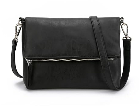 Gladdon Umhängetasche damen,Schultertasche mit Reißverschluss, Crossbody Tasche, Leder Handtasche Klein, Daypack……